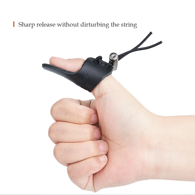 Archery Protective Thumb Finger Guard Ring Tab Leather Thumb