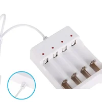 Universal USB 4 Slots Fast Charging Battery Charger Short Circuit Protection AAA and AA Rechargeable Battery Station 5