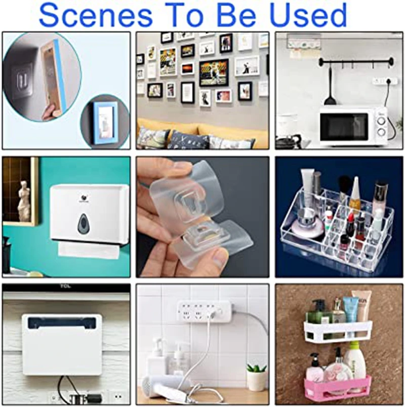 5/10 Pair Double-Sided Adhesive Wall Hooks Hanger Strong Transparent Hooks Suction Cup Sucker Wall Storage Holder For Kitchen storage hook