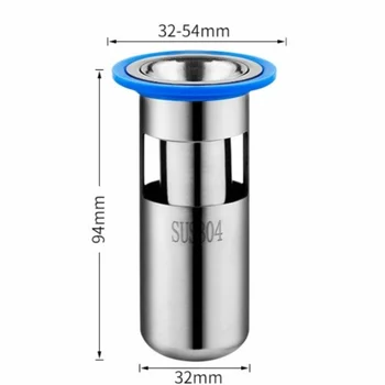 ท่อระบายน้ำชั้นสแตนเลสใหม่แกนป้องกันแมลงระงับกลิ่นกายท่อระบายน้ำในห้องน้ำ U-ประเภทฝาครอบระงับกลิ่นกายท่อระบายน้ำทิ้ง 9
