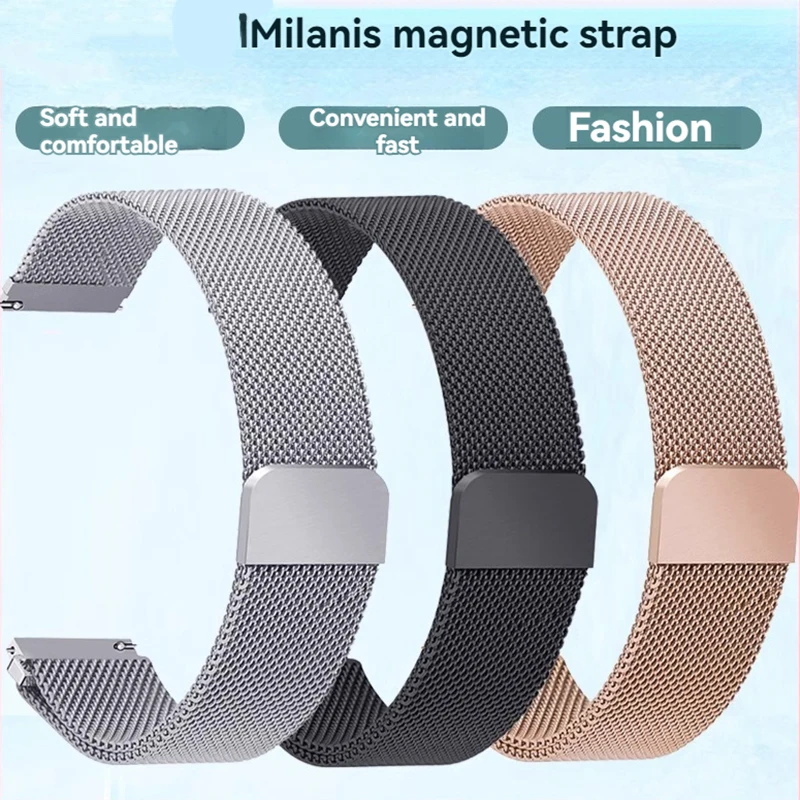 Enhanced Milanese Magnetic Steel Strap - Sleek Metal Watch Band in Various Sizes