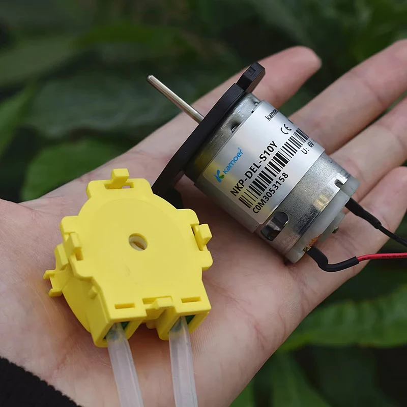 NKP-DEL-S10Y 소형 연동 펌프 5V 6V DC (수족관, 분석 실험실, 잉크 샘플링, 점적 관개용) - 액체 주입용 워터 펌프