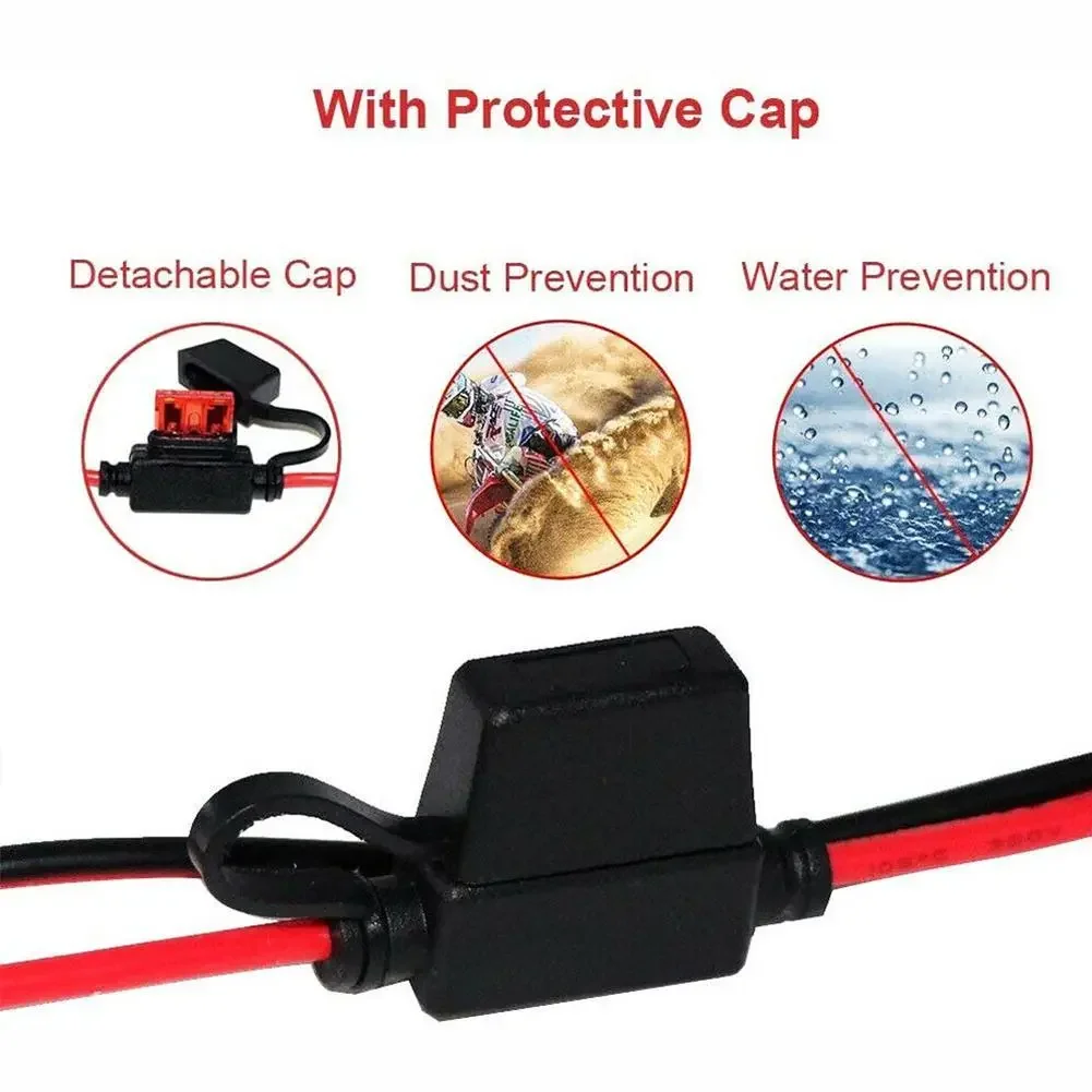 battery charger adapter 2 Piece Quick Release SAE Cable Fuse Terminal O Connector Extension Wire 16AWG Terminal