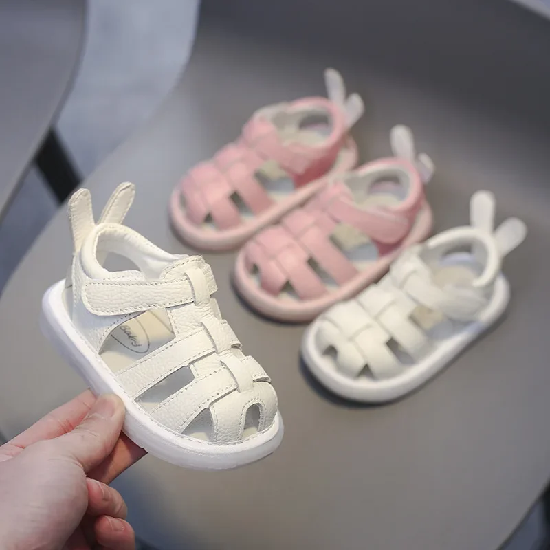 Kids Sandals, Baby Girls and Boys Genuine Leather Sandals, Summer Shoes, Infant Toddler, Non-slip Soft-soled, Casual Beach