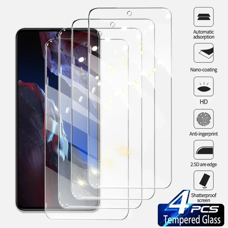 

Защитное стекло, закаленное стекло для Xiaomi Poco F5 Pro, 4 шт.