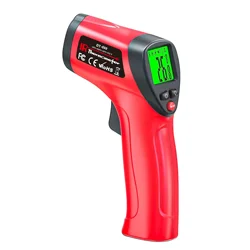 Advanced Digital Infrared Non - Contact Thermometer with Adjustable Emissivity (Red)