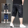 New Summer Denim Short Jeans Men Plus Size M-44 46 48 Fatty Guys Middle Pants Trendy Cowboy Short Pant Male High Quality Brand 1