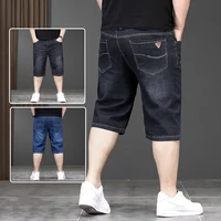 New Summer Denim Short Jeans Men Plus Size M-44 46 48 Fatty Guys Middle Pants Trendy Cowboy Short Pant Male High Quality Brand 1