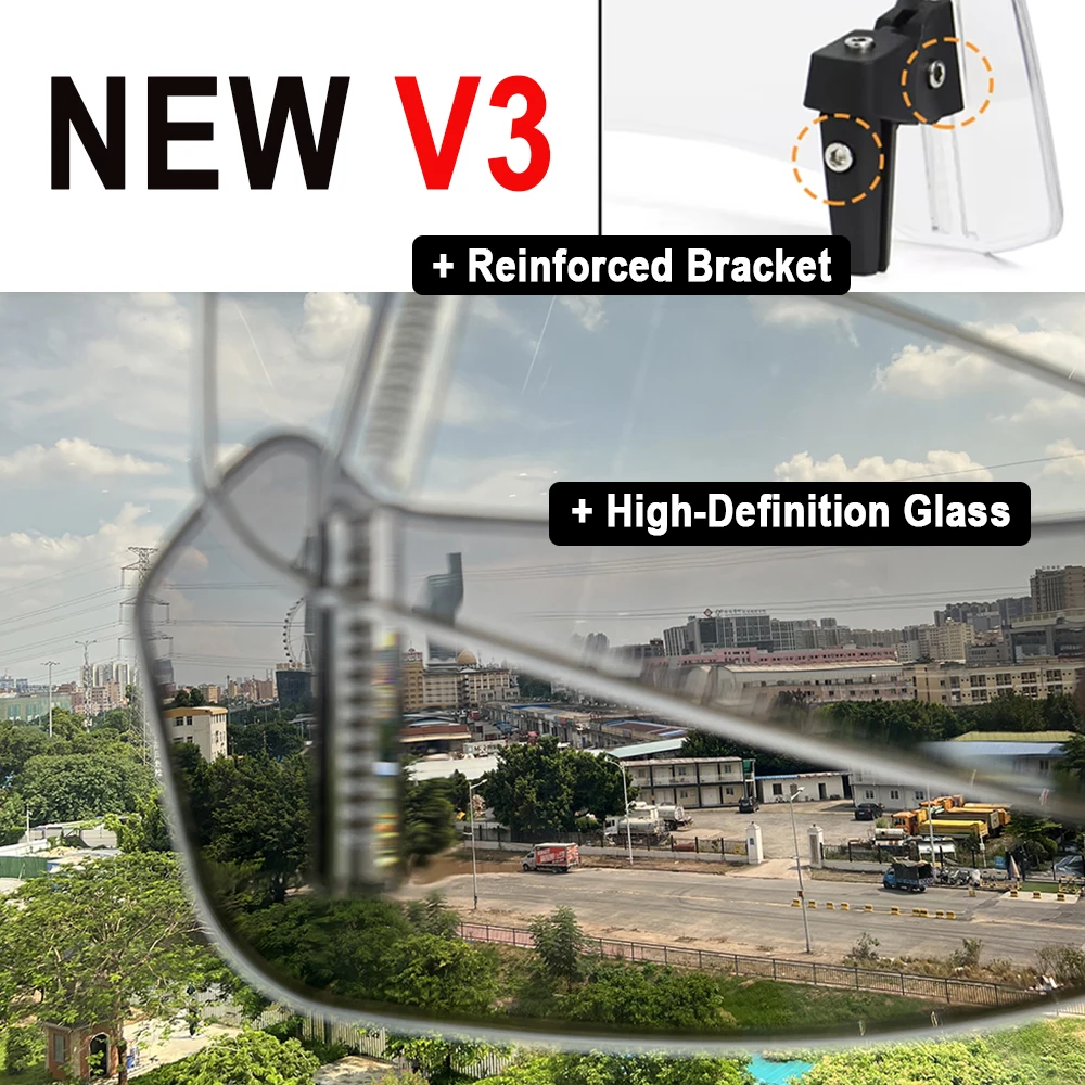 V1 versija su PC stiklu ir ABS laikikliu