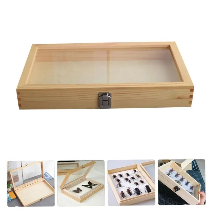 Wooden Jewelry Box Organizer for Earrings Necklaces Rings