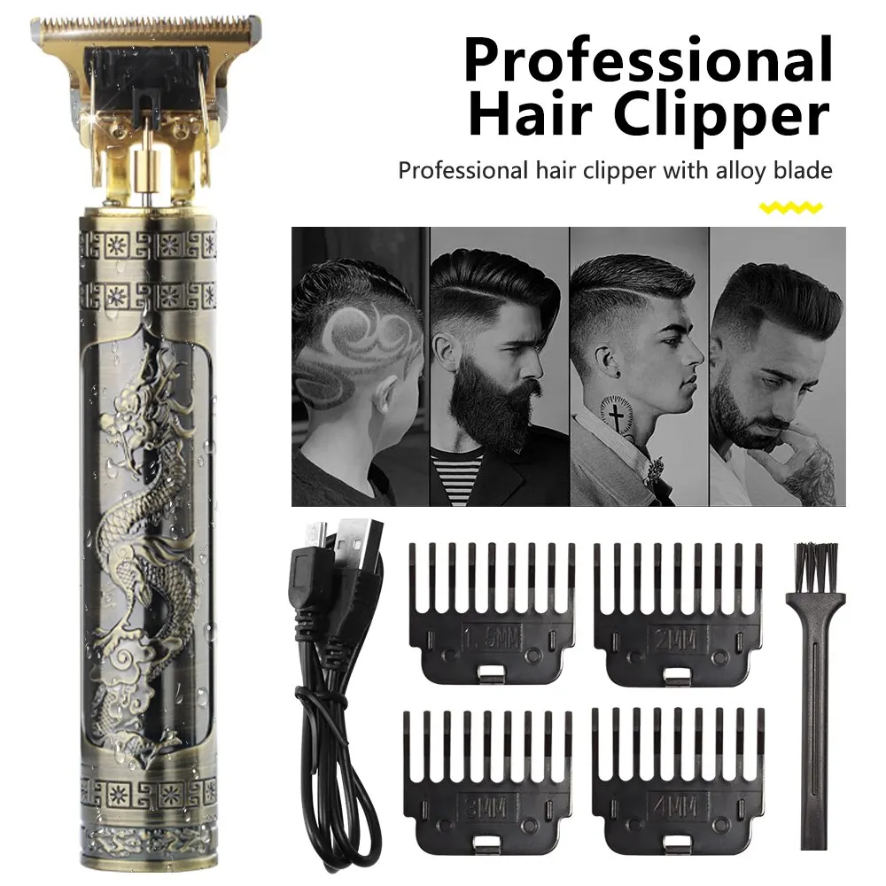 Vintage T9 Electric Cordless Hair Cutting Machine Professional Hair Barber Trimmer For Men Clipper Shaver Beard