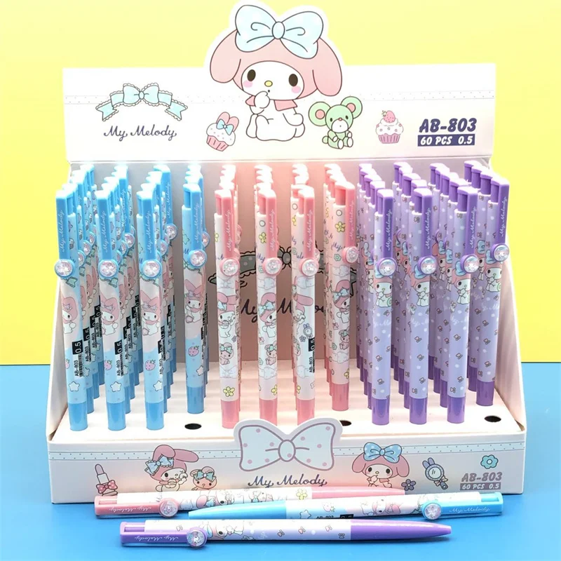 

60 шт./партия Sanrio Kawaii Melody Press Шариковая ручка Симпатичные синие чернила шариковые ручки Школа Офис письменные принадлежности Канцтовары подарок