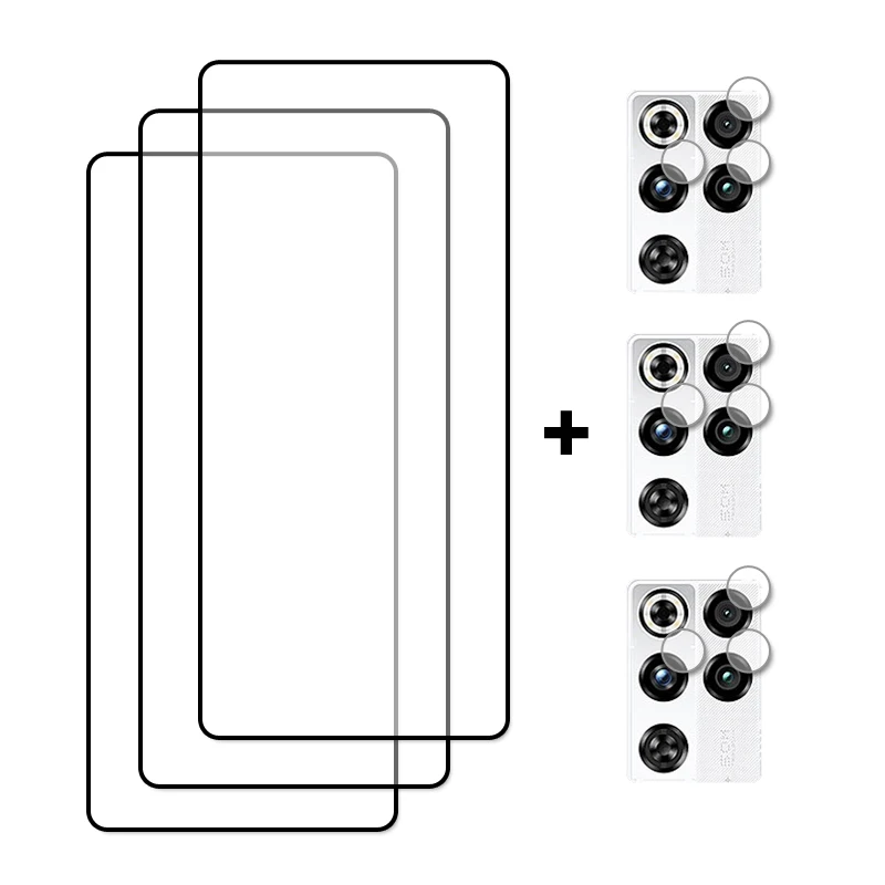 Premium Full Cover Tempered Glass Screen and Camera Protector