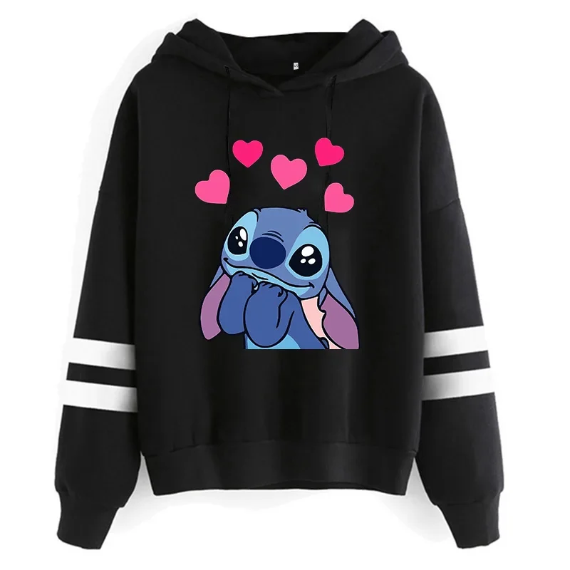 thumbnail image 1 of Sudadera con capucha de dibujos animados de Disney para mujer, sudadera divertida Y2k de Lilo Stitch, Sudadera con capucha de Manga de Anime, ropa femenina, 1 of 5