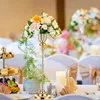 10 Pcs 26.7" Tall Gold Flower Vase for Wedding Centerpiece Decorative Tabletop Metal Trumpet Floral Stand for Christmas 3
