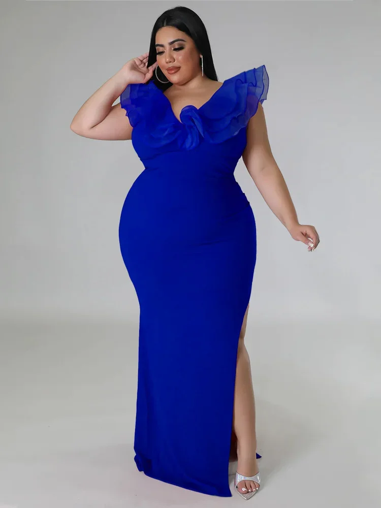 فستان ماكسي نسائي رسمي مقاس كبير