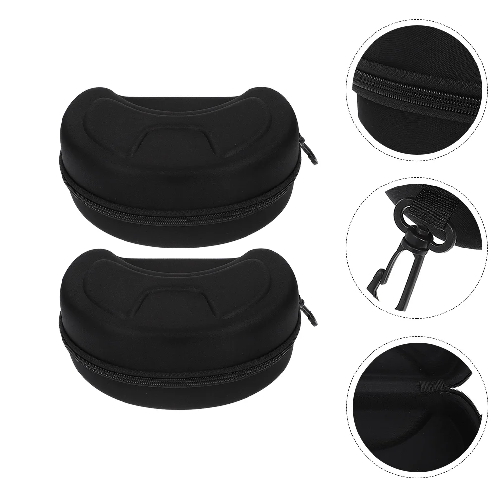 

2PCS Outdoor Skiing Eyewear Cases EVA Hard Goggles Boxes Sunglasses Holders