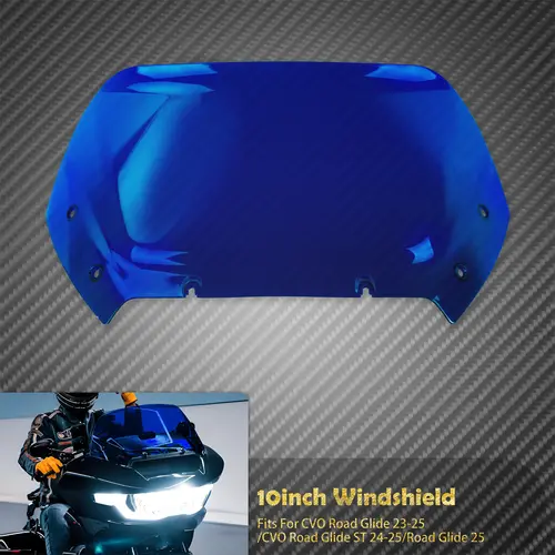 Motorcycle 10" Windshield Fairing Wind Deflector Windscreen ABS For Harley Touring CVO Road Glide 2023 2024 2025 FLTRX FLTRXSE - Image 8