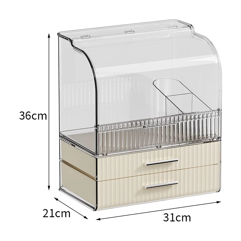 Large Capacity Cosmetic Storage Box Makeup Drawer Organizer Jewelry Nail Polish Makeup Container Desktop Sundries Table Shelf 6