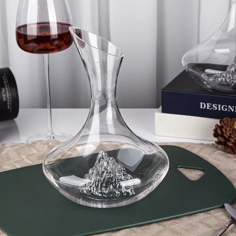 1500ml Crystal Glass Red Wine Decanter Creative Reds Wines Whiskey Wines Wine Quick Waterfall Iceberg Dispenser Red Kettle,wine aerator pourer,wine aerator decanter