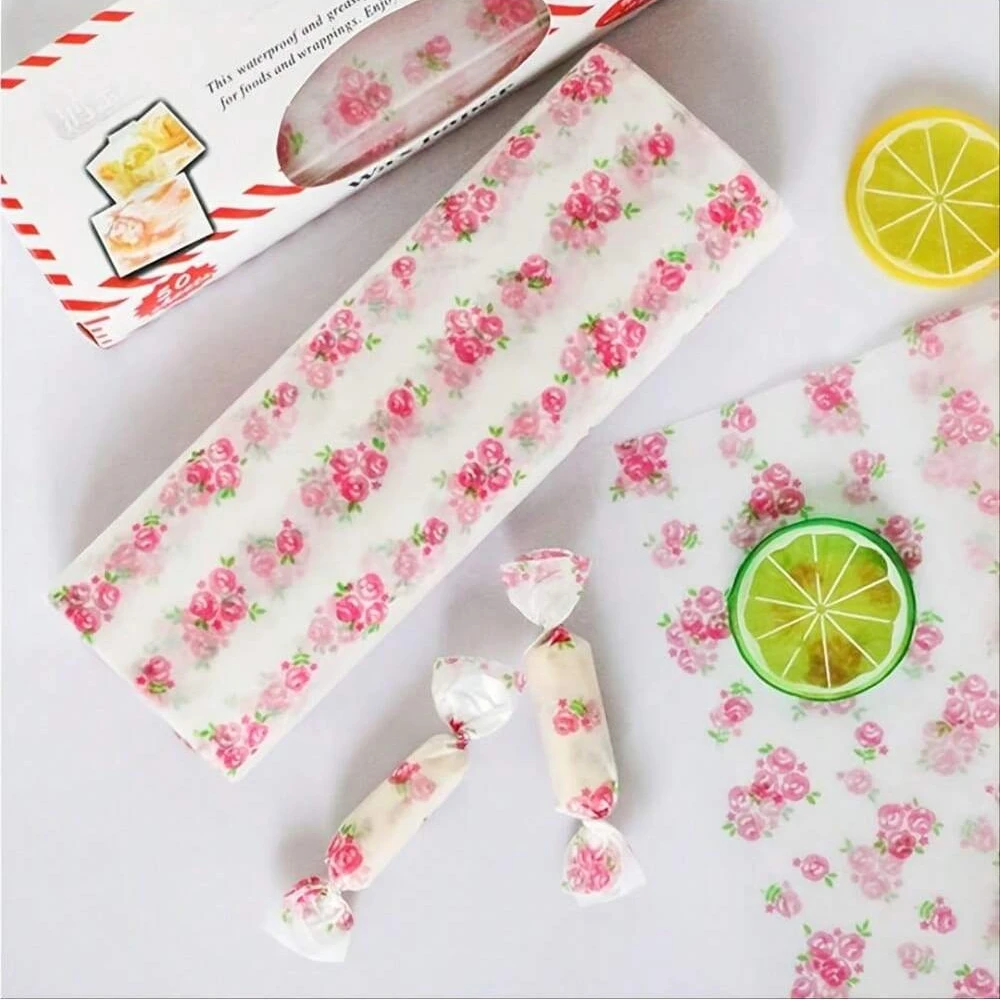 Versatile Greaseproof Wax Paper for Food Wrapping and Baking (50 Sheets)