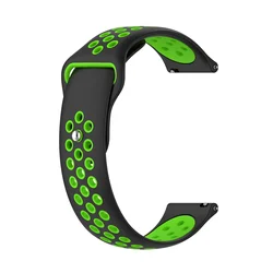 Silicone Replacement Strap - 20mm 22mm Watchband Bracelet - Versatile Band Accessory - 20mm (Black Green)