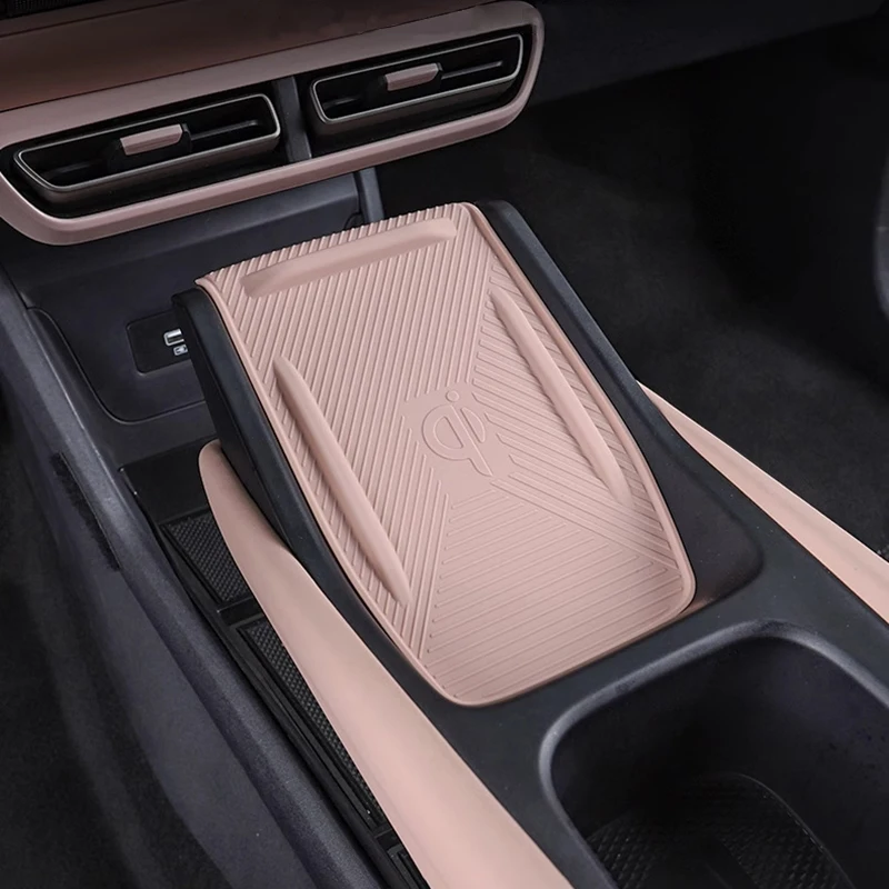 Auto Center Console Wireless Charging Mat Washable Anti Skid Pad Anti Slip Mat Silicone for Byd Seagull Accessories Durable