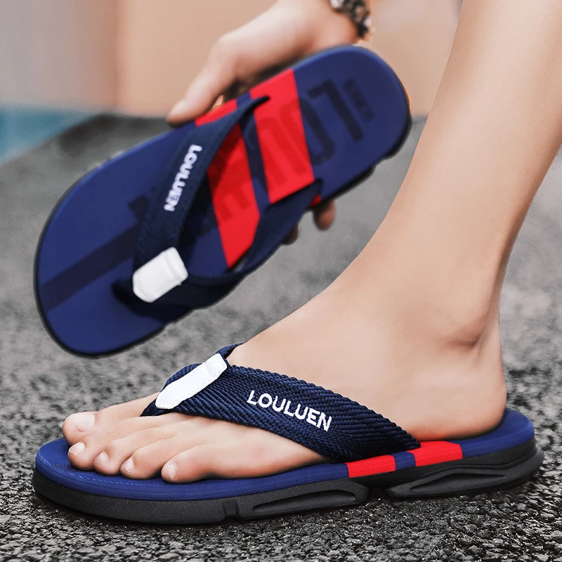 Flip Flops Men Fashion Summer Beach Casual Breathable Antiskid
