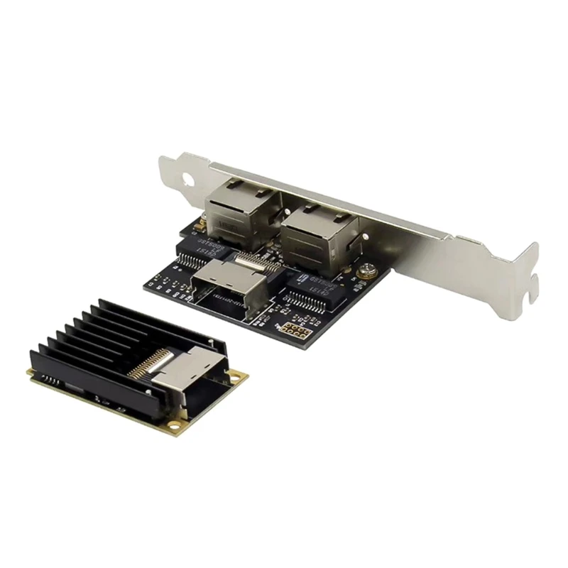 산업용 서버용 다목적 듀얼 포트 미니 PCIE 기가비트 이더넷 카드, RJ45 컴퓨터 이더넷 어댑터, 드롭쉽