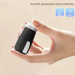 Compact Ultralight Windproof Pocket Umbrella - Metal - fiber composite (Black)