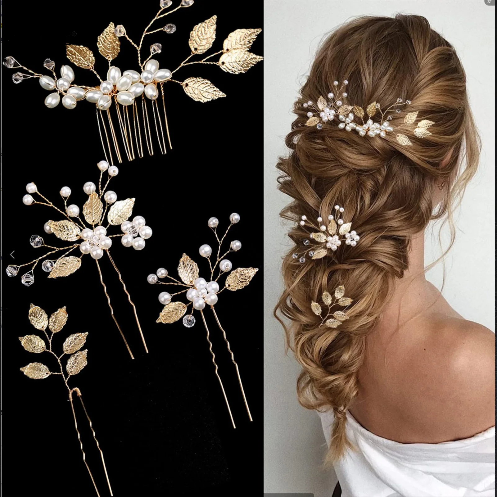 Lot De 5 épingles à Cheveux Perles Bleu Turquoise – Accessoire Mariage Ou Soirée