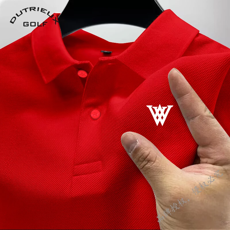 

2024 New Golf Clothing Men's Brand Golf Top Polo Shirt Spring And Summer Luxury Men's Polo Neck Short Sleeve T-shirt