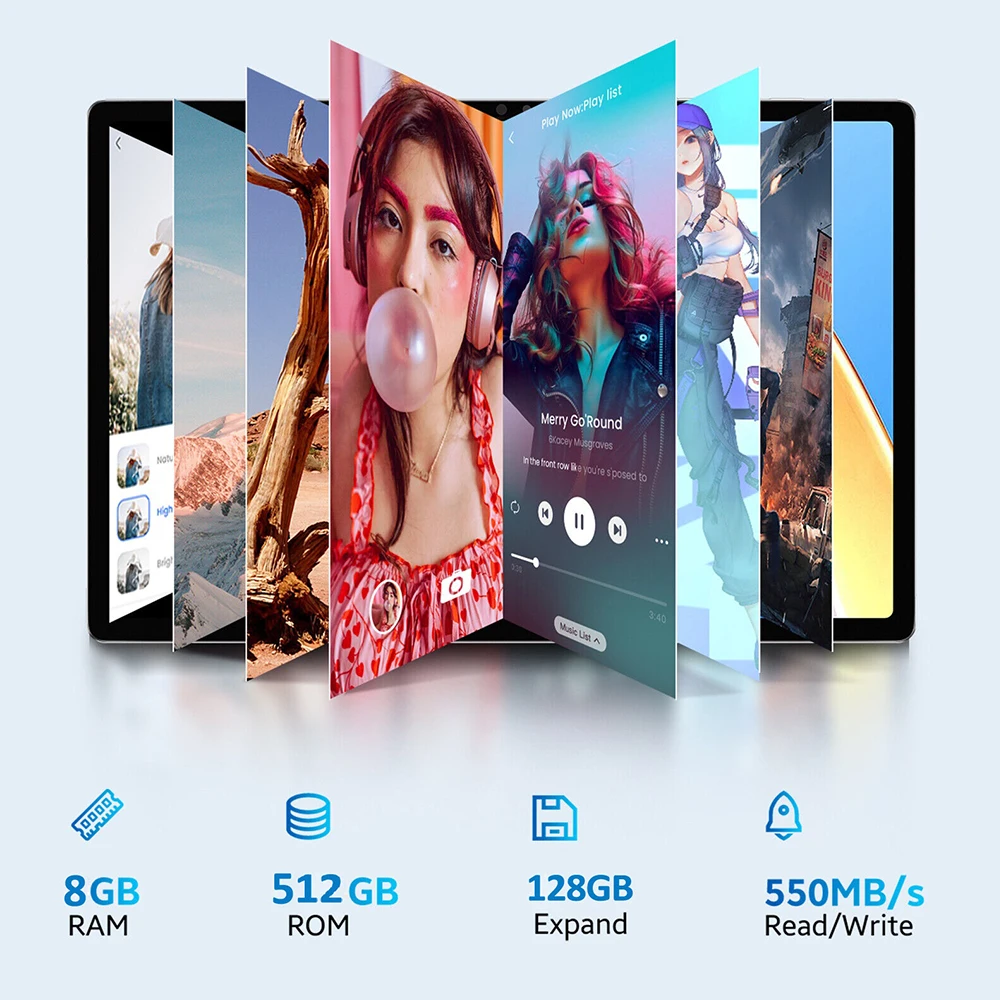 New 5G Pad 10.36 Inch Tablets Ten Core 8GB RAM 512GB ROM Google Play 2000*1200 2K Display Dual WiFi Dual 4G Network Tablet Pc 5