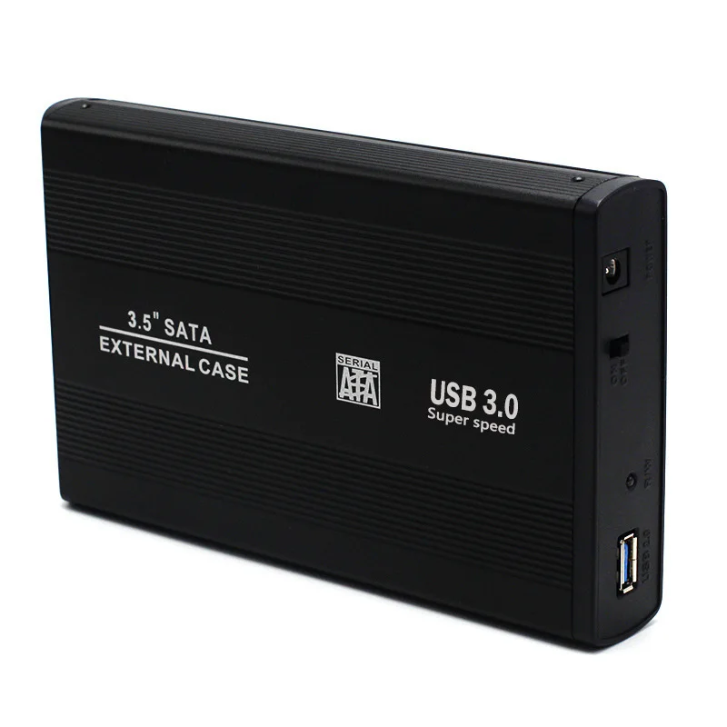 3.5 ġ USB 3.0 ϵ ̺ ũ HDD ܺ Ŭ ڽ ̽, ˷̴ ĳ SATA ̺, AC DC  , 12V 2A