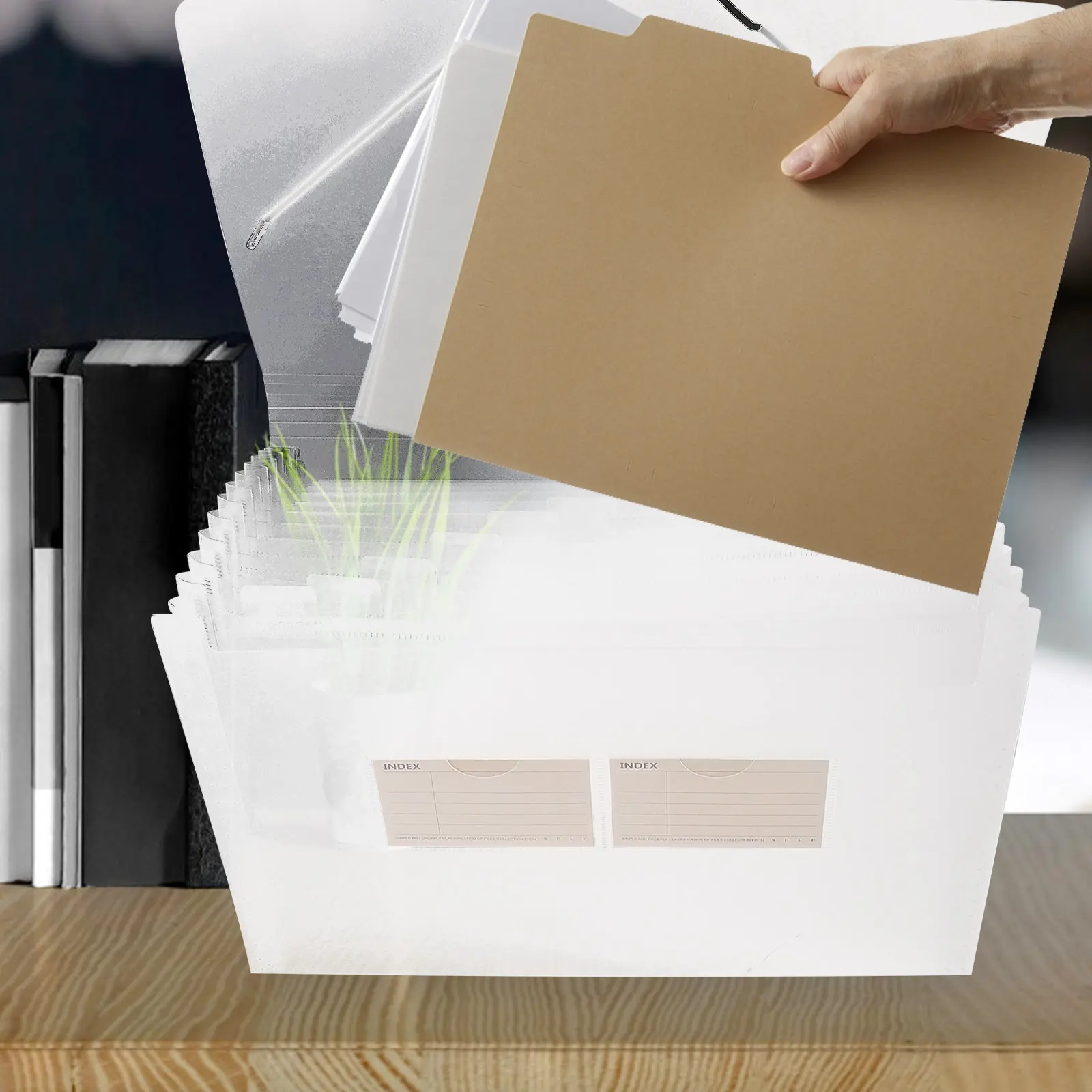 다층 아코디언 파일 폴더 플라스틱 영수증 정리함 청구서 홀더 쿠폰 컨테이너 휴대용 파일 폴더 사무실 학교