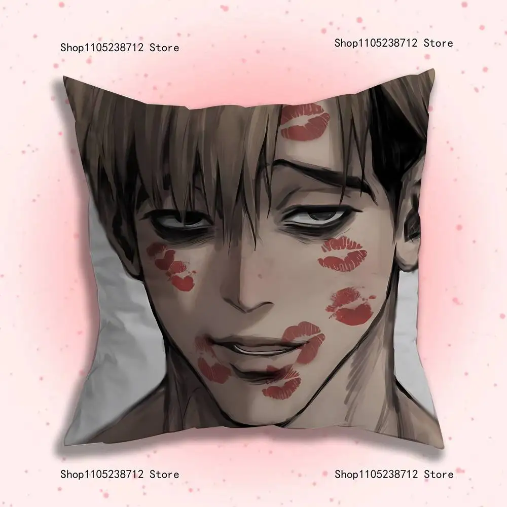 K-Killing S-Stalking Koreanischer Manga-Kissenbezug, Plüschstoff, weicher Kissenbezug, doppelseitiger Druck, Sofa-Kissenbezug, Überwurf – Detail 16