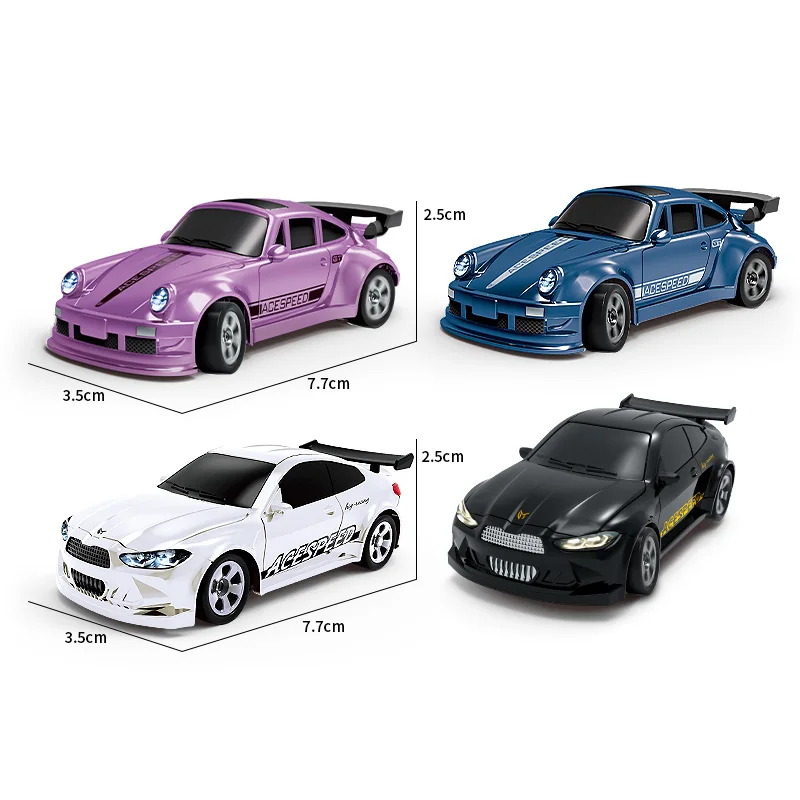 1/64 RC Car 2.4G 4WD High Speed Drift Mini Desktop Racing Car Four Wheel Drive Radio Controlled Mini GTR Racing Model Boy Toy 6
