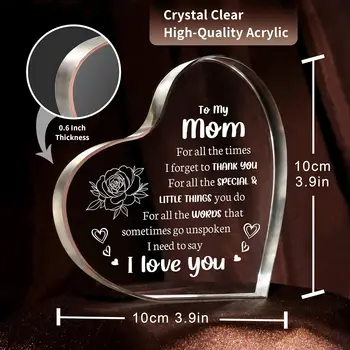Heart Transparent Acrylic Gift for Mother's Day 5