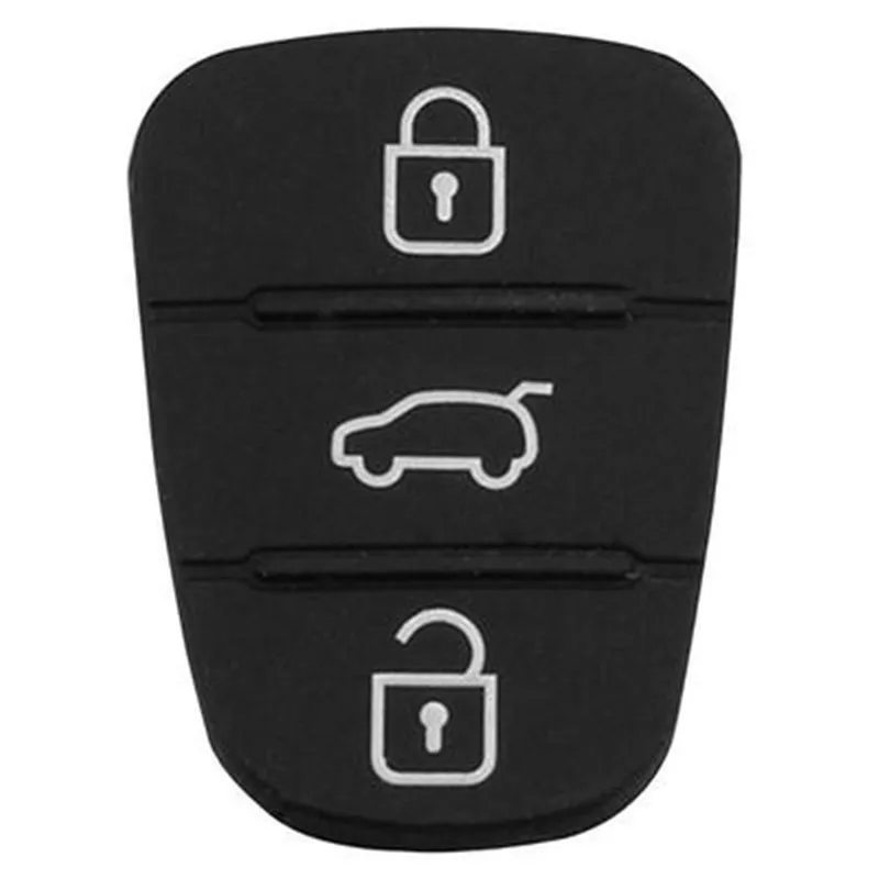 3 Button Remote Key Fob Case Rubber Pad For Hyundai I10 I20 I30 IX35 for Kia K2 K5 Rio Sportage Flip Key