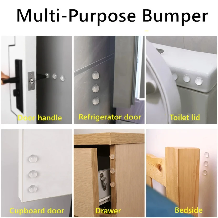 Self Adhesive Door Stopper Rubber Damper er Cabinet Bumpers 100Pcs Silicone Furniture Pads Cushion Protective Pads