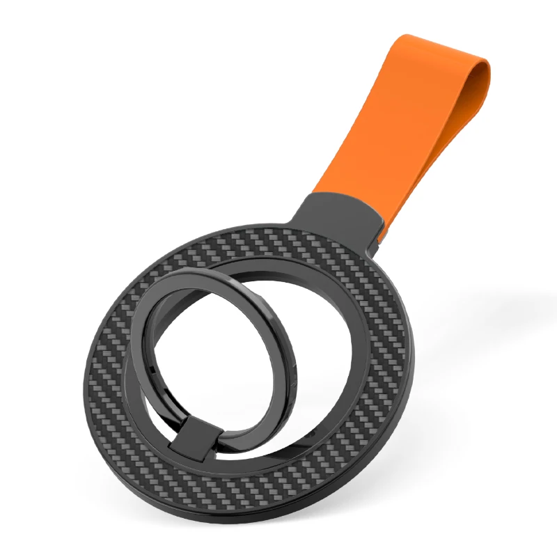 Dual-Sided Magnetic Phone Grip with 360° Rotation and Kickstand Capability
