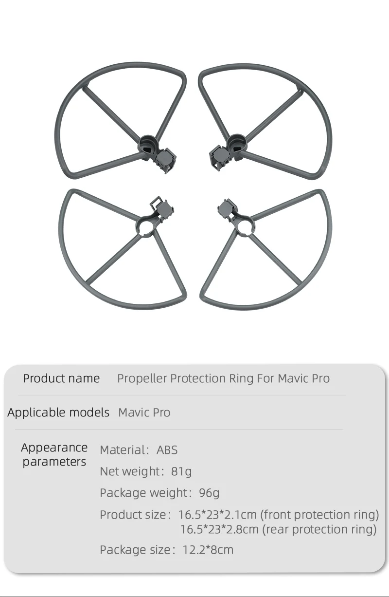 Description Picture 3 of item4pcs Propeller Protector Protection Guard for DJI Mavic Pro Blades Props Quick Release Bumper Cover Protective Spare Accessory