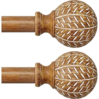 Wood Grain Curtain Rods 1