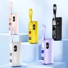 10000mAh Mini Power Bank Digital Display Compact Portable Charger Built-in USB-C & 8 Pin Connector Capsule PowerBank for IPhone 2