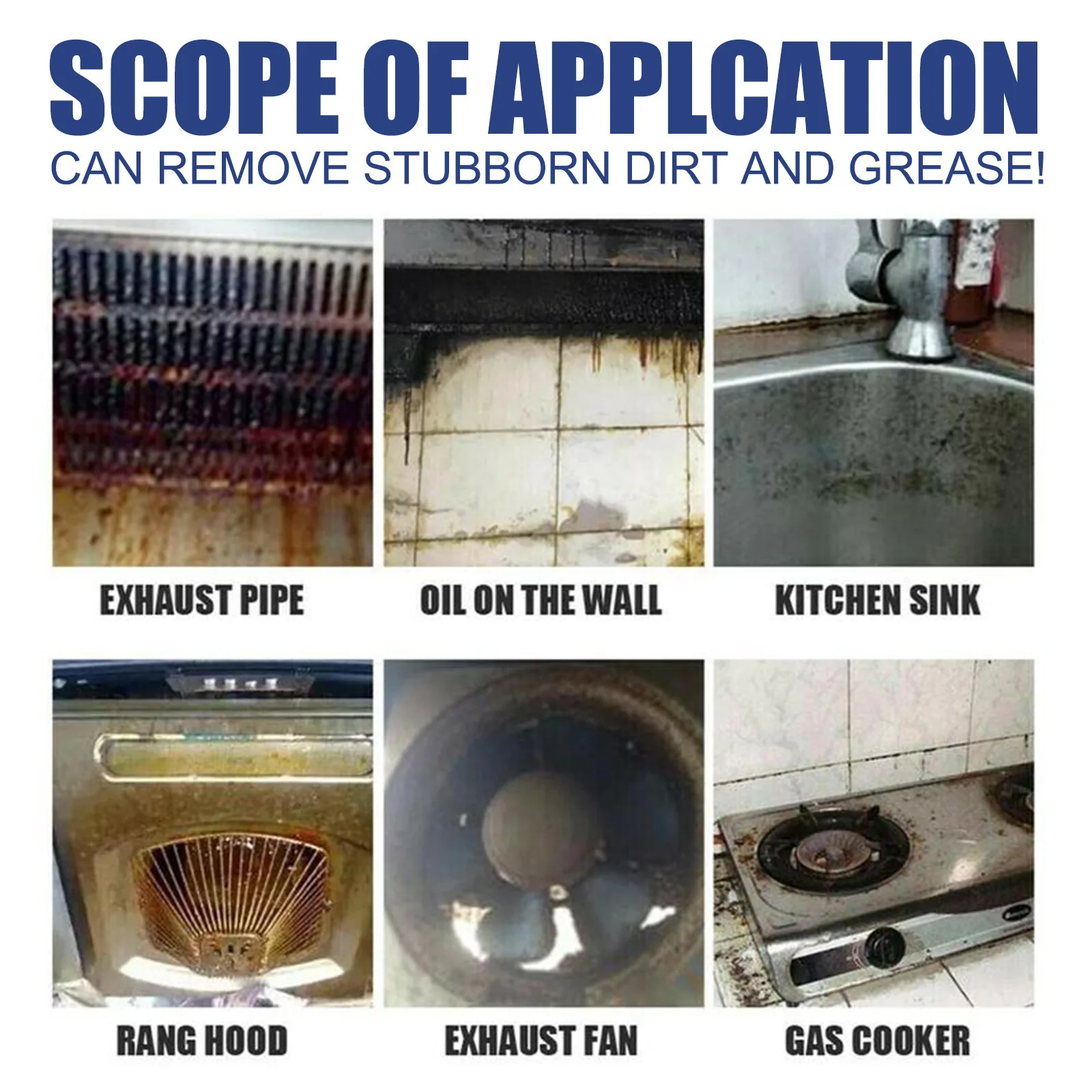 Kitchen Foaming Greasy Cleaner Range Hood Heavy Oil Removal Household Stove Oven Degreaser Multipurpose Oil Stain Bubble Cleaner 6
