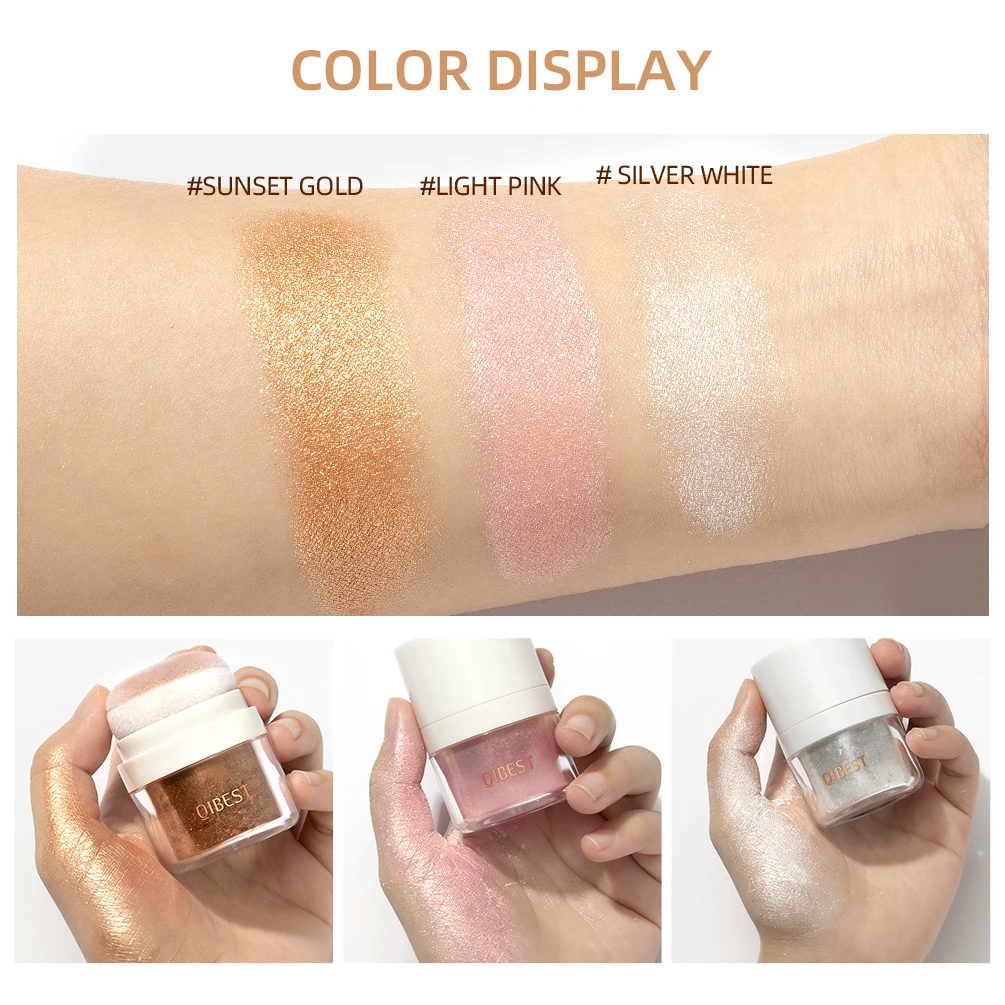 New Hair Body Glitter Powder Sparkly Shimmer Glow Face Highlighter Long Lasting Holographic Powder Makeup For Party Date 3 Color 2