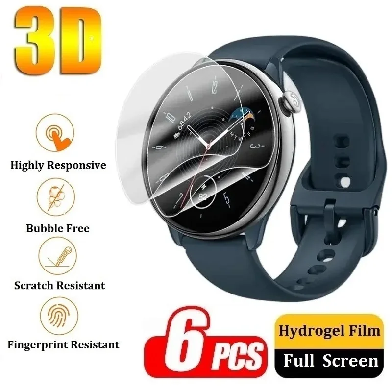 Hydrogel Protective Film for Amazfit GTR Mini 4 Screen Protector (Not Glass) for Amazfit GTR Mini 4 3 Pro 2 2E Film Foil pc protective case screen protector for amazfit gtr3 gtr 3 pro gts3 gts 3 2 mini 2e cover with tempered glass smartwatch shell