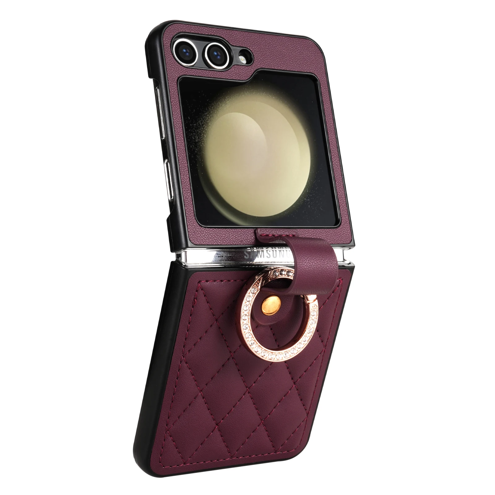 عالية الجودة بو الجلود حلقة حامل قضية الهاتف لسامس...