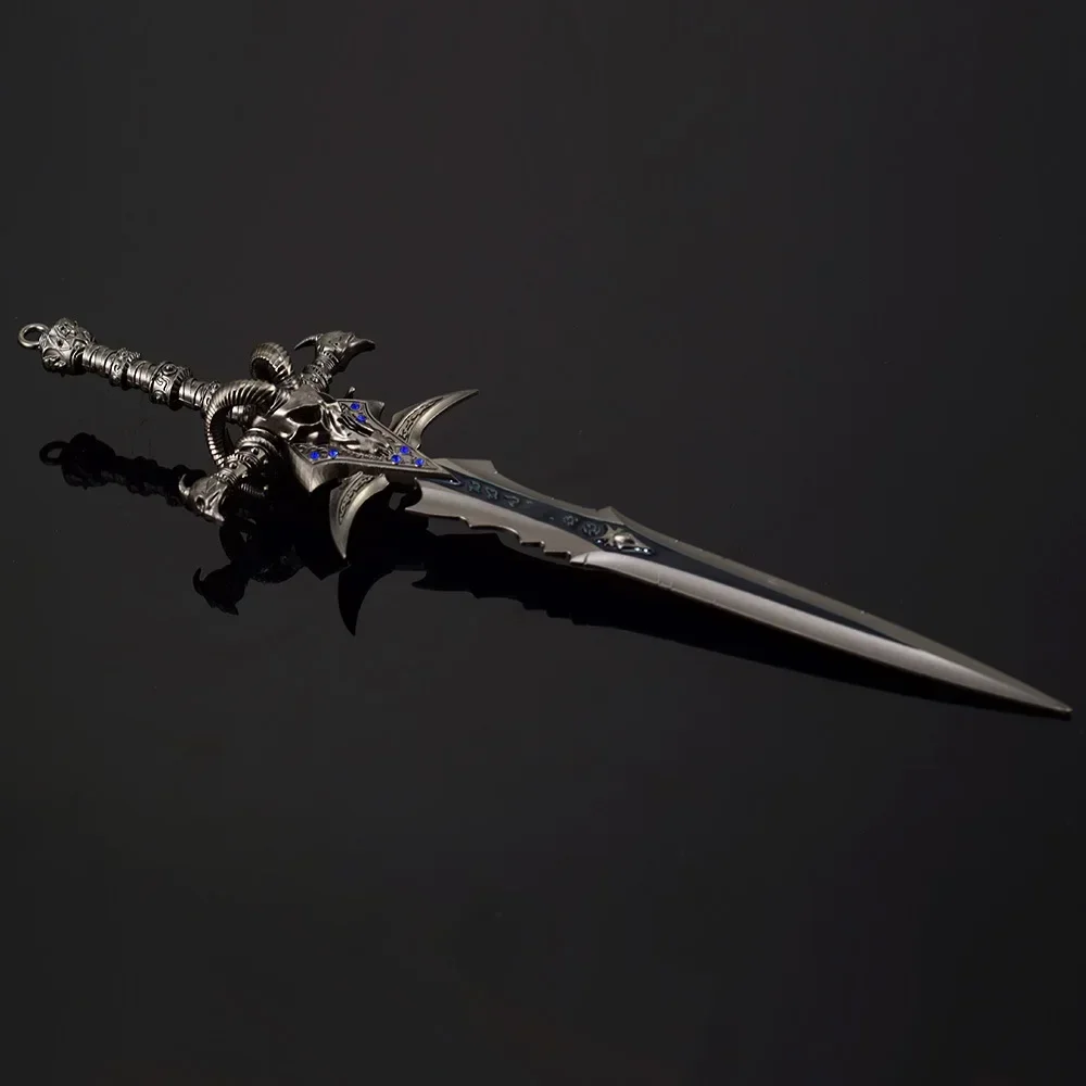 World of Warcraft  Anime Figure Arthas Menethil Lich King Frostmourne Sword Set  Peripheral Metal Weapon Model Boy Gift Toy Game 3