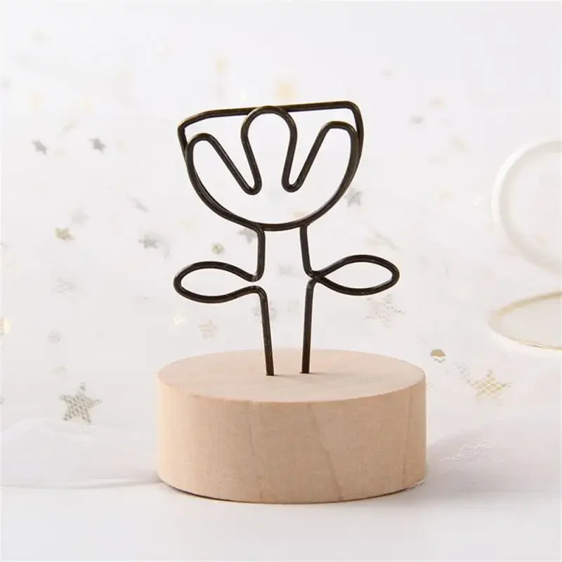 Retro Note Clip Wood Desktop Ornaments Photo Clip Memo Picture Frame Holder Photo Simplicity Home Decoration